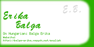 erika balga business card